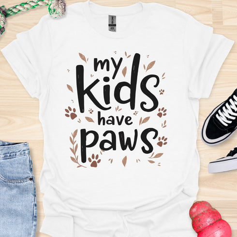 My kids have paws - V2 - Forest T-Shirt